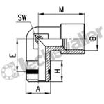 S2020 3/8-3/8 COUDE M-F LAITON 3/8 BSPT / BSPP - SPRINT - CAMOZZI