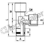 S2070 3/8-3/8 TE M-F-F LAITON 3/8 TE MALE RENVERSE - SPRINT - CAMOZZI