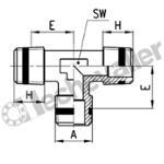 S2080 1/4 TE M-M-M LAITON 1/4 TE MALE BSPT - SPRINT - CAMOZZI