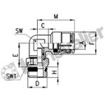 S6520 4-1/8 COUDE MALE 1/8-D4 M1/8 BSPT ORIENT. SPRINT - CAMOZZI