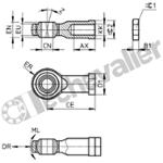 SGS-M16 TENON ROTULE AP6 9258 - FESTO