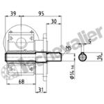 SK1SI31 Arbre sortie plein 14x30 + NORD REDUCTEURS