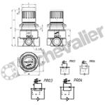 T104-R71 REGULATEUR 0-7B 1/4 SANS DECOMPRESSION - CAMOZZI