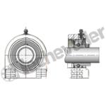 UCPA204SS/348120 PALIER RESINE BLANC AVEC RLT INOX