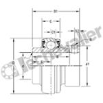 UEL205-16 ROULEMENT 25,4X52X44,4 TIMKEN