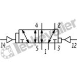 952-000-34 DIST. 5/2 M-  PNE/DIF ISO5599/1 T2 - 1610L/min - CAMOZZI