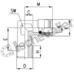 X6500 6-1/8 COUDE MALE 1/8-D16 M1/8 BSPT - AISI 316 -  CAMOZZI