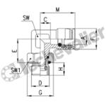 X6522 8-1/4 COUDE INOX D8-1/4 M1/4 BSPP - AISI 316 -  CAMOZZI