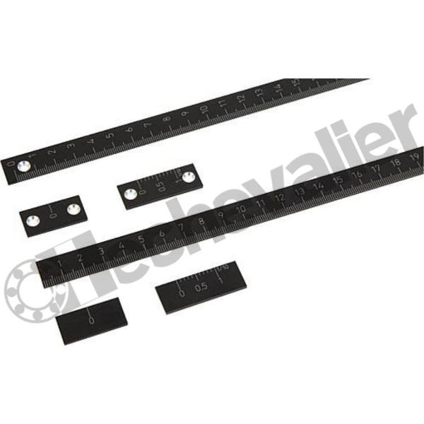 K0757.000010X0500 REGLE AUTOADHESIF L=500 ALUMINIUM,