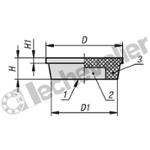 K1398.102 AIMANT DE MAINTIEN HAFTMAGNET H=7 F