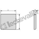 K1053.10404021 CAPUCHON DE RECOUVREMENT 40X40X4, T