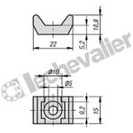K1278.01 BLOC FIXE CABLE POLYAMIDE,NOIR,TYP