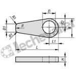 K1212.1506 BRIDAGE A CAME D15,1 50X6 AC.,BRUNI