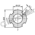 K1978.00300X1000 PROFILROHR  30, TYPE I, P=30, L=10