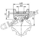 K2006.30 BLOC FIXE CABLE TYPE I, P=30
