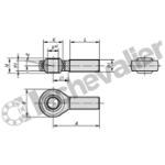 K0718.06 EMBOUT A ROTULE AVEC PALIER LISSE.