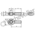 K1465.1051 EMBOUT A ROTULE AVEC PALIER LISSE M