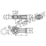K1466.106 EMBOUT A ROTULE AVEC PALIER LISSE.M