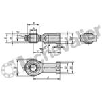 K0723.101 EMBOUT A ROTULE AVEC PALIER LISSE.