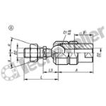 K1936.1610 EMBOUT AXIAL A ROTULE VERROUILLABLE