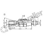 K1936.31006 EMBOUT AXIAL A ROTULE VERROUILLABLE