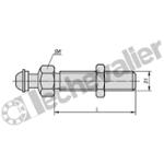 K0427.121251 BROCHE FILETEE POUR PIEDS REGLABLES