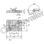 K0434.1301815 CHARNIERE DEGONDABLE B1=48 THERMOPL