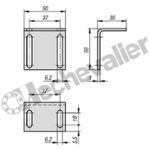 K1294.9503550 EQUERRE DE FIXAT.POUR LOQUETEAU A B