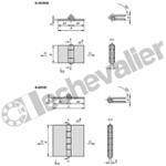 K1805.10300300303 CHARNIERE SOUDABLE, ACIER INOX. A2