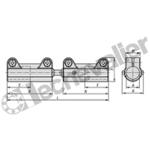 K0483.530302 BRIDE DROITE, POUR TUBE ROND, A=30,