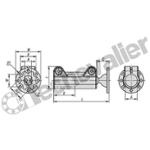 K0483.5301 BRIDE DROITE, POUR TUBE ROND, A=30,