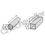 K0493.0116X1000 TUBE ROND D1=16 ±0,1 L=1000 ACIER