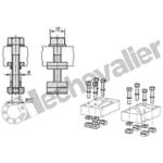K0951.1812 ENSEMBLE DE FIXATION ACIER DE TRAIT