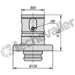 K1423.1251 AD.REDUCTEUR 5 AXES UNILOCK