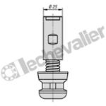 K1012.1240 TENONS DE SERRAGE PAS DE 80MM D=12