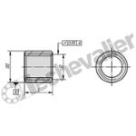 K0863.01016405003 DOUILLE FILETE D=M16 L=18 ACIER