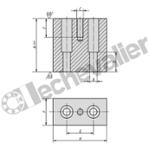 K0827.36012020 BLOC SUPPORT A=20 C=M12 ACIER