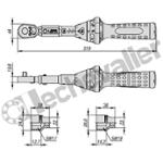 K1489.01 CLE DYNAMOMETRIQUE AVEC GRADUATIONS