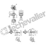 K1061.817 VERROU QUART DE TOUR D=8 L=17 ACIER