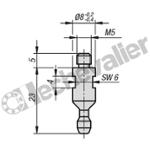 K1067.8 AXE DE FIXATION ACIER