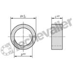 K0665.91014041 BAGUE D'ECARTEMENT D1=14 D1=14 L=4