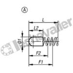 K1277.123016 POUSSOIR GELULE ARRONDI,FORME:A SS