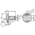 K1329.08X25 VIS A TETE SPHERIQUE M08X25 AC.INX