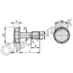 K1330.08X12 VIS H M08X12 AC.INX.1.4404,POLIR A