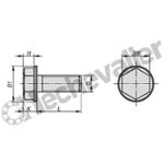 K1411.04X16 VIS H A TETE BASSE M04X16 SW=7 AC