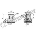K1464.11306X32 PIECE DE SERRAGE REGLABLE M06,H=32