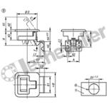 K1651.2012356033 VERROU A DECLIC ESCAMOTABLE