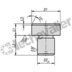 K0353.08 GOUPILLE DE POS. CYLINDRIQUE D1=12,