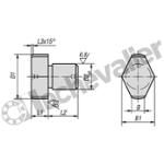K0355.05 GOUPILLE DE POS. DEGAGE D1=8,5 ACIE