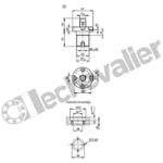 K1219.112 BROCHE PNEUMATIQUE D1=40 D=12 D2=24